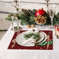 thumbnail image 2 of Christmas Placemats Set of 6, 12x18 Inch Red Candy Table Mats, Seasonal Winter Xmas Holiday Table Decors for Home Kitchen Dining Party 25xmas, 2 of 7
