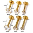 thumbnail image 3 of Pendientes de acero inoxidable para labios, aros, piercings para labios, varilla larga de circonita de 1,2 mm, piercings para el hueso de la oreja, accesorios de moda para perforaciones, 3 of 6