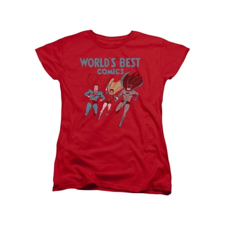 Justice League DC Comics Worlds Best Women's T-Shirt (Epl Best League In The World)