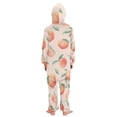 thumbnail image 3 of Soft Big Kids Onesie Pajamas Cozy Loose-Fit Jumpsuits for kids with Pockets for Christmas Lounge & Play Pale Pink Peach's Pattern, 3 of 8