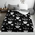 thumbnail image 5 of Floleo Halloween Spooky Skull Blanket, Halloween Blankets And Throws, Halloween Fleece Throw Blanket, Halloween Throws Gifts For Kids Men Boys, Black, 5 of 6