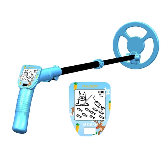 Raddy MD65K Metal Detector for Kids, Adjustable & Lightweight Kids Metal Detector for Treasure Hunting, IPX7 Waterproof 6.5" Coil