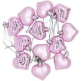 thumbnail image 2 of LINLIN Christmas Tree Ball, 12pcs 4.5cm Heart Baubles Ornaments Christmas Tree Pendant Christmas Balls for Valentine's Day Wedding Anniversary Decoration, 2 of 8