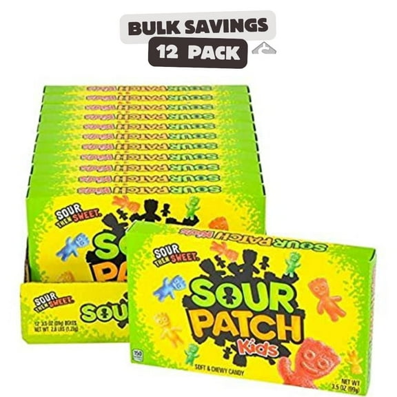 Sour Patch Kids Original Candy, 3.5 oz Boxes – 12 Count Case