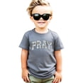 thumbnail image 5 of Camo Pray Unisex Shirt for Teens & Kids - Christian Faith Inspirational Matching Family Tee Granite Heather Shirt 12 Months, 5 of 8