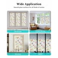 thumbnail image 6 of Window Privacy Film Spring Floral Stained Glass Window Film Decorative Sun Block Window Cover Summer Flowers Botanical Birds Window Clings Static Adhesive Sticker for Bathroom 17.7"x39.3", 6 of 7