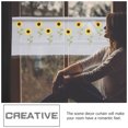 thumbnail image 3 of Cortinas cortas para dormitorio, diseño de girasoles, para ventana, color blanco, poliéster, 3 of 6