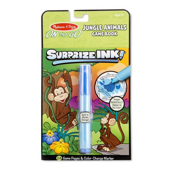 Melissa & Doug On the Go Surprize Ink! Game Book - Jungle Animals (24 Pages)