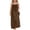 a-Coffee6526, variant on FINALGANG Girls Kids Solid Color Spaghetti Strap Maxi Dress Gathered Neckline Flowy Casual Summer Dress For Daily Wear Classic Dress