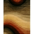 thumbnail image 2 of EORC Multicolored Hand-Tufted Wool Contemporary Desertland Rug, 6' Round, 2 of 10