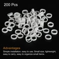 thumbnail image 3 of Anillos de bandas de goma de silicona 200pcs antideslizantes 10mm de diámetro 1mm de grosor 3mm de ancho para envolver cables, agrupar, 3 of 5