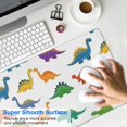 thumbnail image 4 of Long Mouse Pads for Desk,White Colorful Dinosaurs Pattern Desk Mats on Top Of Desks, Desk Mouse Pad Extra Large with 3mm Non-Slip Base and Stitched Edge for Gaming,Office,Work,Home 35.4"x15.7", 4 of 6