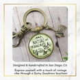 thumbnail image 4 of Mens Gutsy Goodness Bronze Keychain Nature Camping Tent Rustic Bronze Key Fob Dad Outdoors Gift Axe Charm, 4 of 8