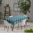 thumbnail image 2 of Vargottam Indoor/OutdoorTablecloth58x82 InchRectangleTablecloth Waterproof PatioTableCloths- Spring/SummerTableCovers for Backyard RectangularTable/BBQs/Picnic -Teal Green, 2 of 5