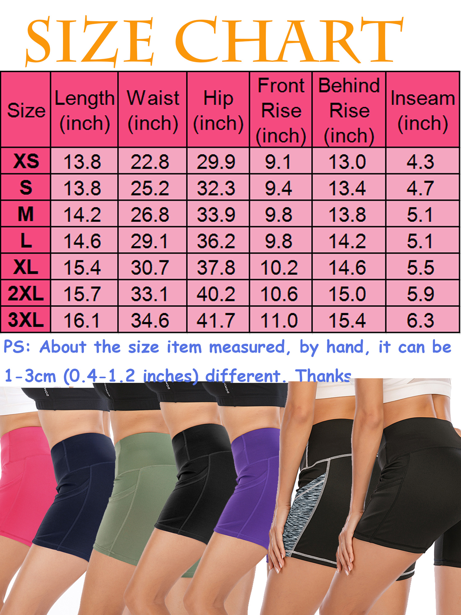 YouLoveIt Womens Yoga Shorts Butt Lifting Yoga Shorts High Waist Tummy Control Yoga Leggings Solid Color Yoga Running Shorts Yoga Short Leggings Stretch Ruched Hot Shorts with Pockets - image 3 of 6