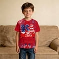 thumbnail image 2 of CONZONE 250Th Anniversary Usa T Shirts For Kids Toddler Boys Patriotic Letter Print Crew Neck Short Sleeved Comfort Casual Tops Red Size 9-10 Years, 2 of 4