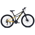 thumbnail image 2 of Ambifirner Full Suspension Mountain Bike 24/26 inch Men：& Women Mountain Bike with 21-Speed Adult Bikes, Double Disc Brake, High-Carbon Steel Frame, All-Terrain Tires, 2 of 8