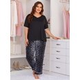 thumbnail image 3 of Lochas Pajamas Set for Women Sleepwear Plus Size Nightwear Loungewear Homewear 2PCS Pyjama Pjs,Leopard, 3 of 6