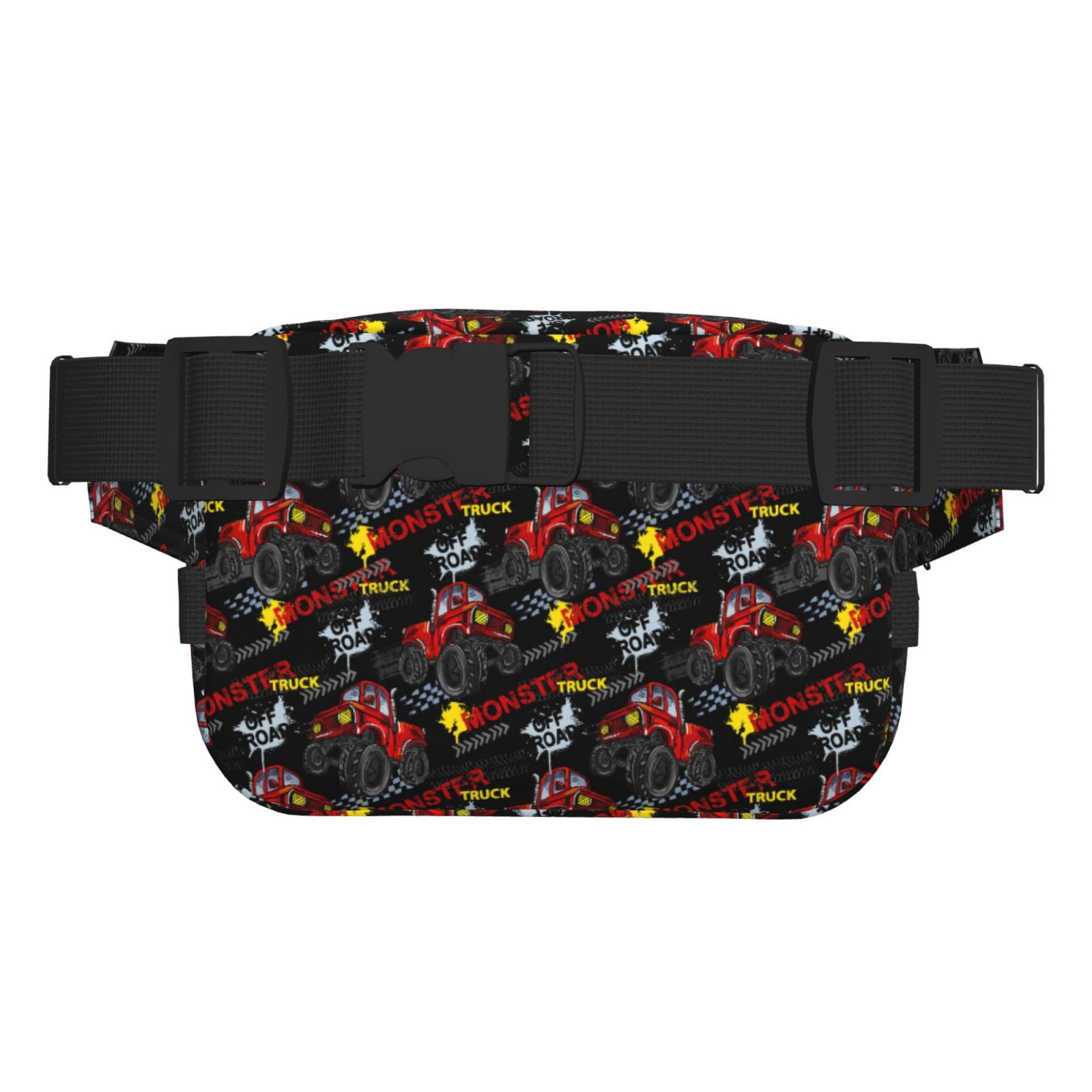 Hirioo Monster Truck for Double Layer Waist Bag Adjustable Fanny Pack For Travel Running Hiking