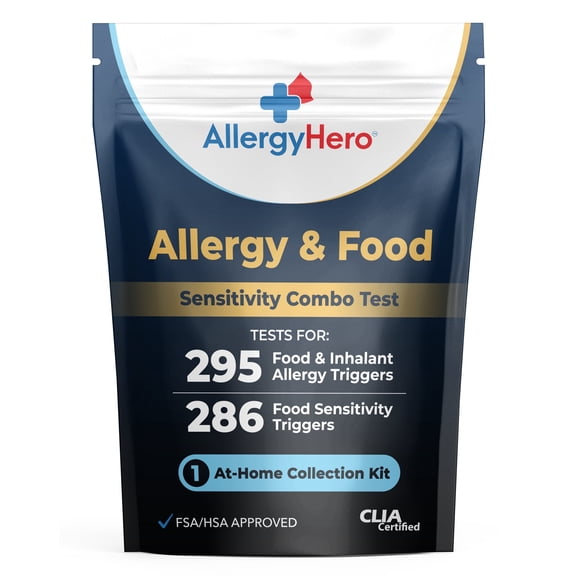 AllergyHero Comprehensive Allergy & Food Sensitivity Combo Test Kit 581 Food & Environmental Sensitivity Items At Home Testing for Adults & Kids