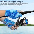 thumbnail image 3 of 1 Paire Gants De Pche L/xl, Bleu, Antidrapant Camuflaje Gants De Chasse, Gants Pour Pche, Chasse, Camping, Randonne, Photographie, 3 of 5