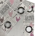 thumbnail image 4 of Ambesonne News Grommet Curtain, Fashion Magazine Retro, 50" x 120", Black White Pink, 4 of 6
