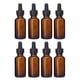 thumbnail image 1 of EeaseMX 8 botellas de aceite esencial de 15 ml para mujer, estilo retro antiguo, de vidrio, vacías, con gotero dispensador, decorativas (marrón), 1 of 7