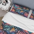 thumbnail image 4 of Designart "Lavender Tribal Mix I" Purple Damask Bedding Covert Set - Bohemian & Eclectic Bed Set With 2 Shams, 4 of 5