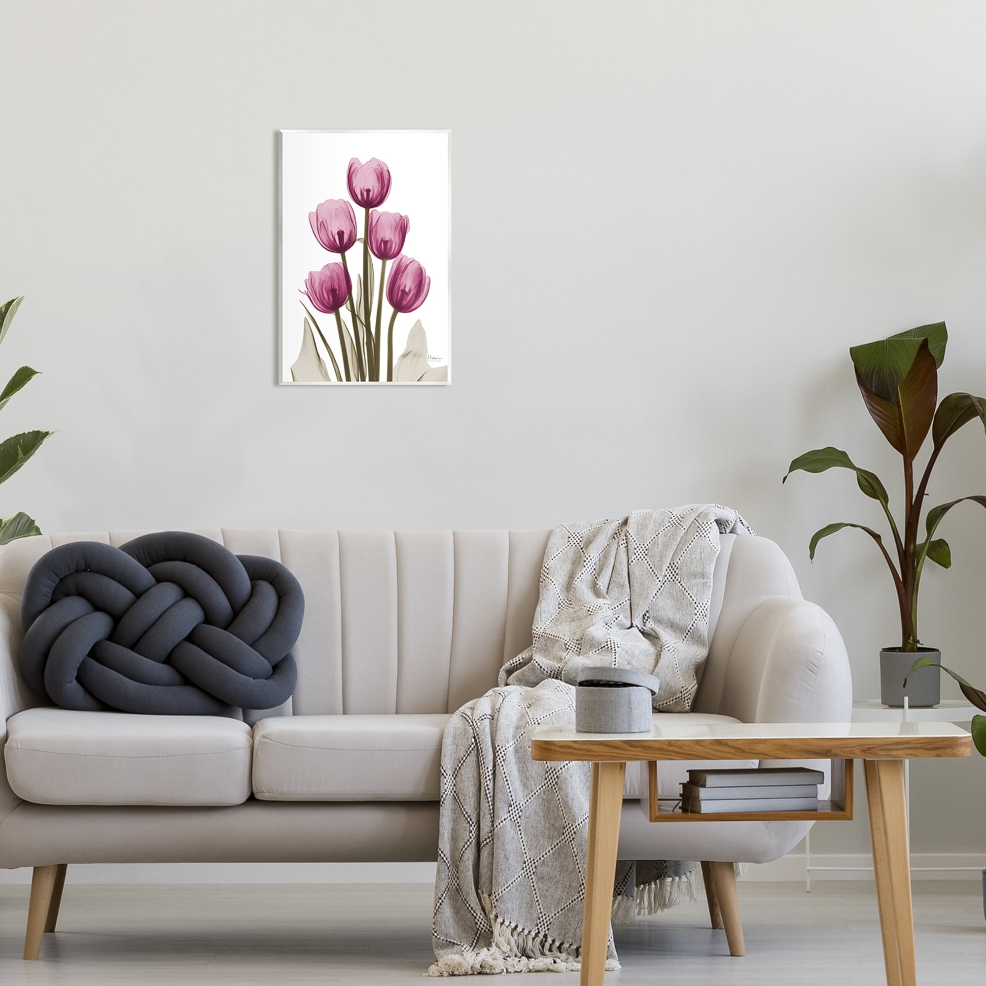 Stupell Industries Pink X-Ray Tulips Botanical & Floral Photography Unframed Art Print Wall Art, 13 x 19
