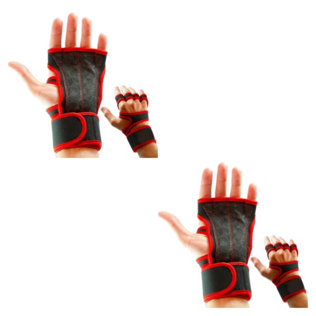 maskred Lot de 2/lot Restez Confortable et Sécurisé avec des Gants de Musculation Durables Rouges P 2ensemble