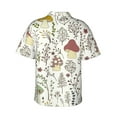 thumbnail image 3 of Goofa Colorful Mushrooms and Plants Hawaiian Shirt for Men, Unisex Summer Beach Casual Short Sleeve Button Down Shirts,Aloha Tropical Floral print shirt-3X-Large, 3 of 9