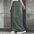 thumbnail image 3 of Mgmyaa Girl's Wide Leg Pants Kids Plus Elastic High Waist Wide Leg Pants Casual Solid Trousers with Pockets, 3 of 4