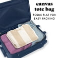 thumbnail image 2 of Fit + Fresh All the Things XL Tote Bag, Oversized Water-Resistant Canvas Zipper Tote with Internal Pockets, Taupe Stripe, 2 of 8