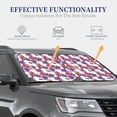 thumbnail image 4 of Windshield Sun Shade, Pink Purple Peonies Foldable Car Sun Shade Windshield For Front, 2 Pieces, 4 of 4