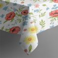 thumbnail image 3 of Pioneer Flower Floral Print Pattern Rectangle Tablecloth 60"x84", Waterproof Polyester Table Cloth, Wipeable Spillproof for Dining Camping Indoor Outdoor, 3 of 5