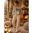thumbnail image 6 of KimSoong Women Merry Christmas Sweatshirt Plaid Leopard Tree Graphic Long Sleeve Pullover Xmas Lightweight Holiday Tee Tops, 6 of 13