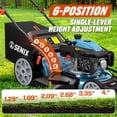 thumbnail image 3 of SENIX 201 cc Self-Propelled Gas Lawn Mower, 22-inch Cutting Blade, 3-in-1, 6-Position Adjustment, 11-inch Rear Wheel 19-Gallon Bag, 3 of 13