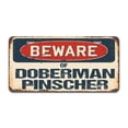 thumbnail image 1 of SignMission A-LP-04-446 Aluminum License Plate - Beware of Doberman Pinscher, 1 of 1
