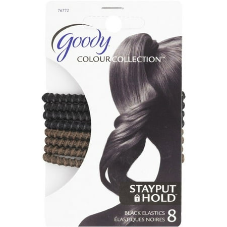 Goody Colour Collection Elastic, SPH, Black & Brown 8 ea (Pack of 3)