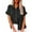 Black, variant on WTXUE Button-Up Shirts Short Sleeve, Notch Neck Shirts for WomenButton Down Cropped Shirts Crop Solid Lapel Blo Cotton Solid | Workwear for Women Purple L