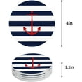thumbnail image 1 of RYLABLUE Theme Red Anchor Blue Stripes Set of 8 Round Coaster for Drinks, Absorbent Ceramic Stone Coasters Cup Mat with Cork Base for Home Kitchen Room Coffee Table Bar Decor, 1 of 5
