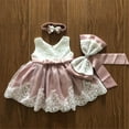 thumbnail image 3 of EIMELI Girl Strapless Bowknot Formal Dress with Headband, 3 of 4