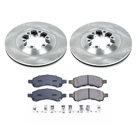 Ultimate Brakes Front Ceramic Brake Pad and Rotor Kit with Hardware WM80215