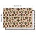 thumbnail image 6 of Beige Christmas Gift Pattern Summer Placemats Table Placemats Set Of 4-Linen Kitchen Washable Placemats Table Mats 11.8"x17.7" Non-Slip Heat Resistant, 6 of 6