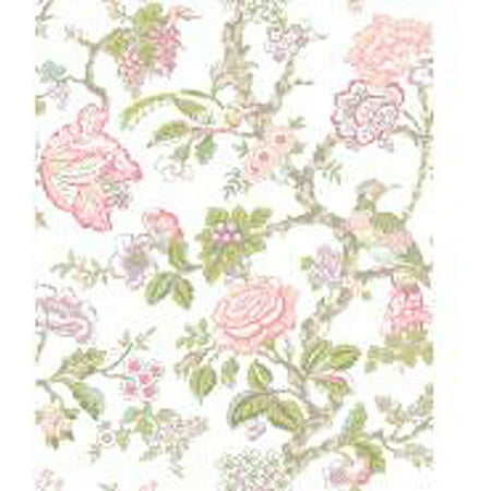 - Waverly Classics Casa Blanca Rose Wallpaper, Cream/Rosy Pink/Aqua/Lilac/Lime/Moss/Taupe/Red Raspberry