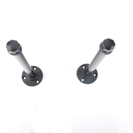 

ATT Rustic Floating Shelf Brackets Industrial Iron Pipe Shelf Brackets 2 Pack