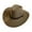 Khaki, variant on LIZUOJUN Men's Brown Straw Panama Hat Wide Brim Western Cowboy Sun Hat Breathable Summer Beach & Outdoor UV Protection Hat Khaki One Size