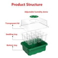 thumbnail image 3 of 5 Packs Seed Starter Tray Kit with Adjustable Humidity Dome and Base, Plant Germination Trays Seeding Tray for Greenhouse Planting, 12 Cells Per Tray, Green, 3 of 8