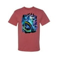 thumbnail image 2 of Great White Shark Species in Ocean | Mens Fishing Graphic T-Shirt, Vintage Heather Red, 2XL, 2 of 3