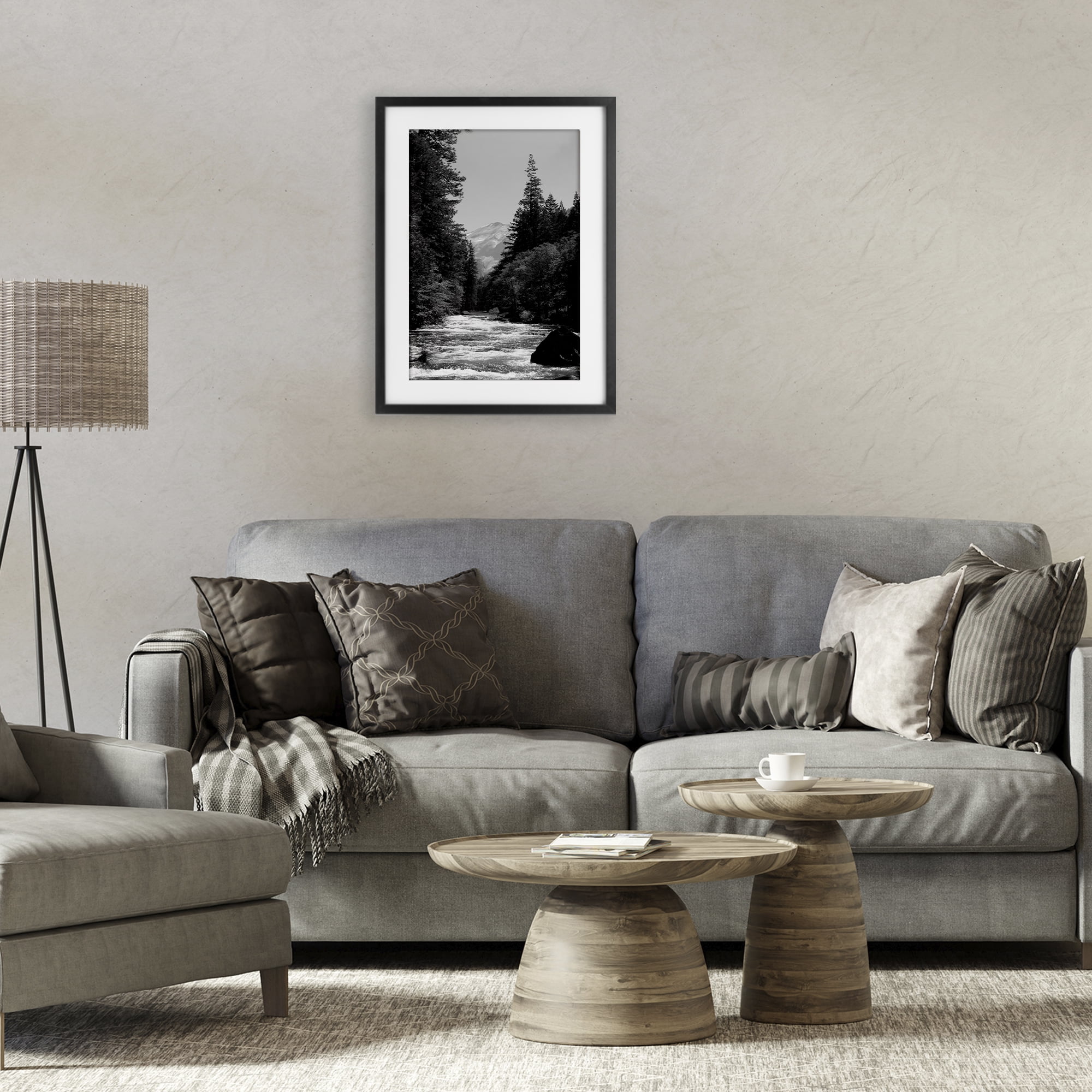Stupell Industries Merced River Flow Black Framed Print Under Glass, design by Kim Curinga